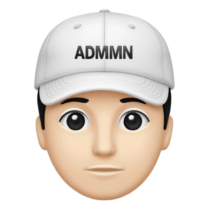 admin hat with the word admin on hat sticker
