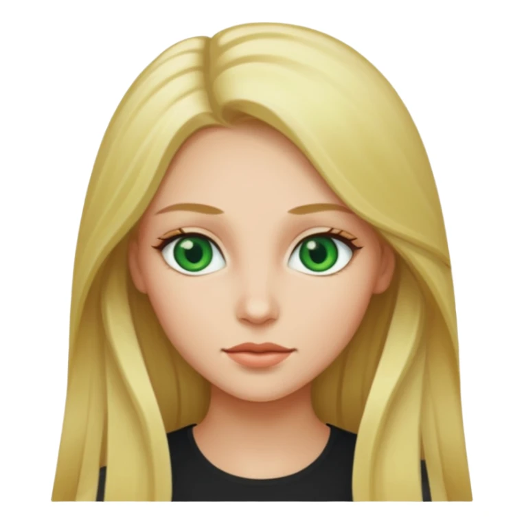 green eyes blonde long hair sticker