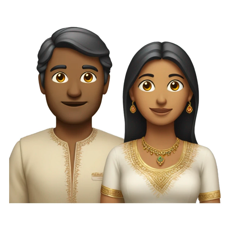 Matching indian man and woman sticker