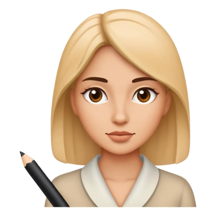 Woman writing  sticker