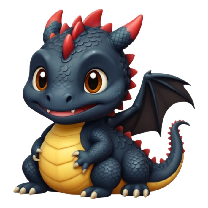 fat choncc baby black dragon sticker