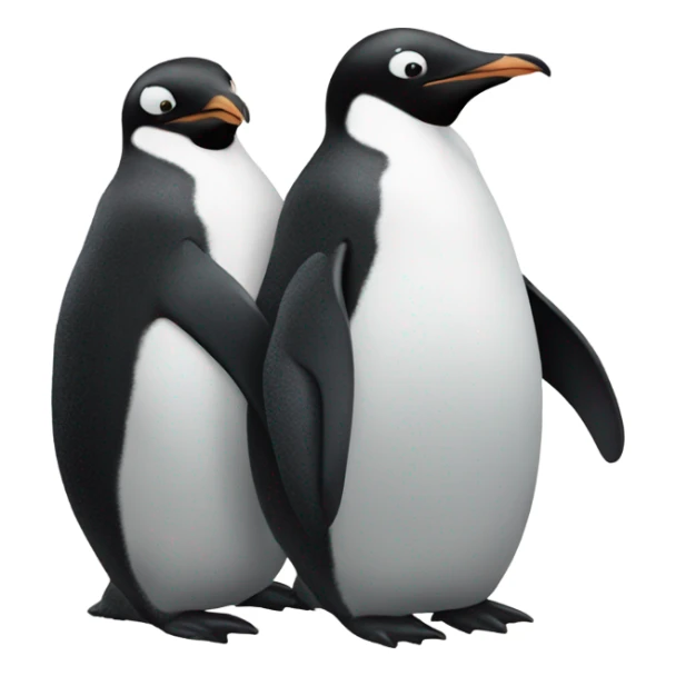 Three head penguin sticker