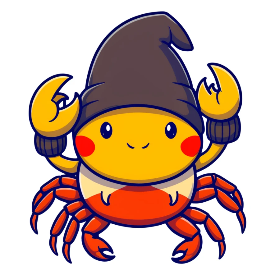 Crab with I love harry Potter hoodie  sticker