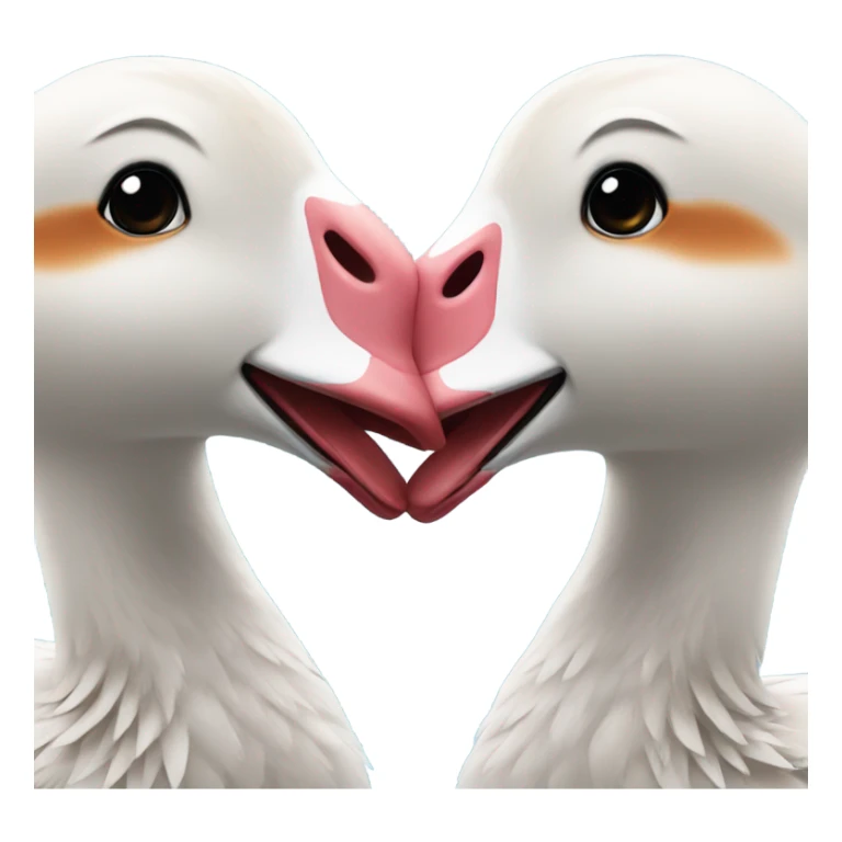 Geese kissing each other sticker