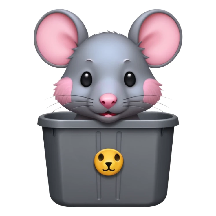 rat in a trashcan emoji sticker
