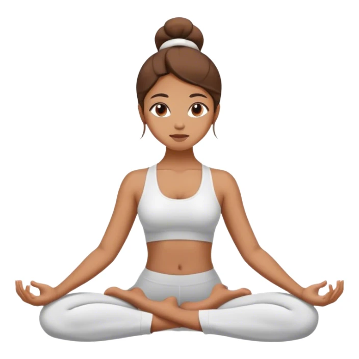 Girl doing yoga sticker