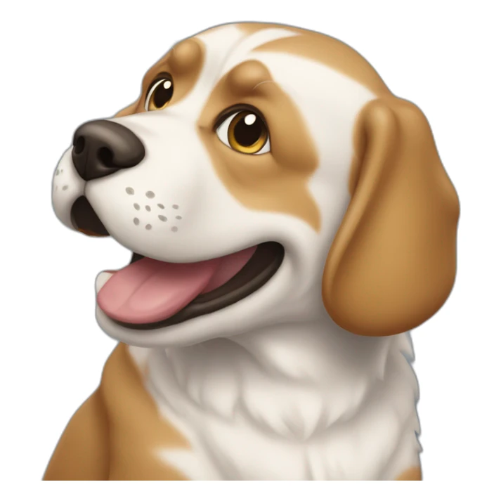 Un chien qui mange un chat sticker