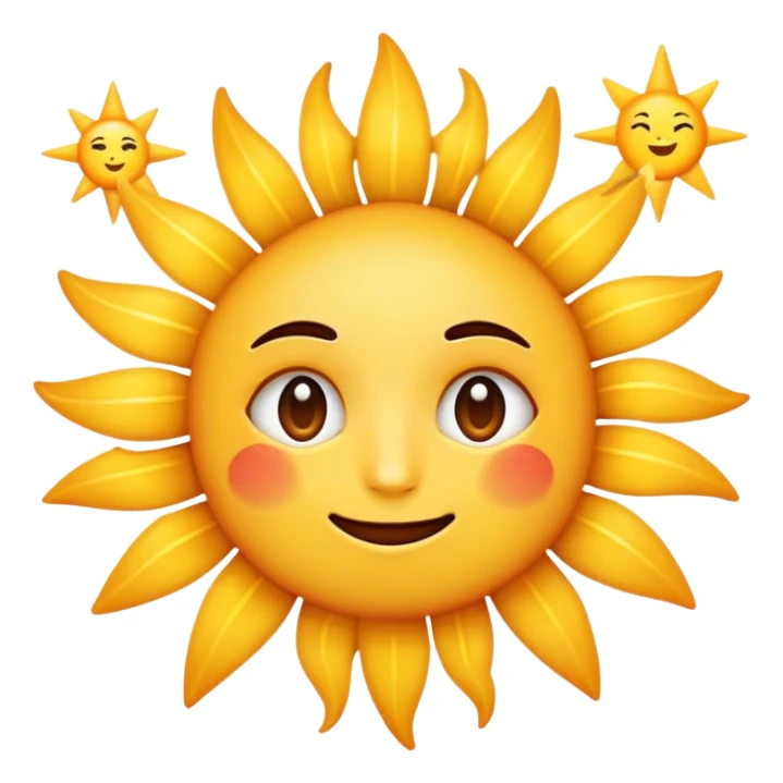 starry-eyed emoji face but the stars are suns sticker