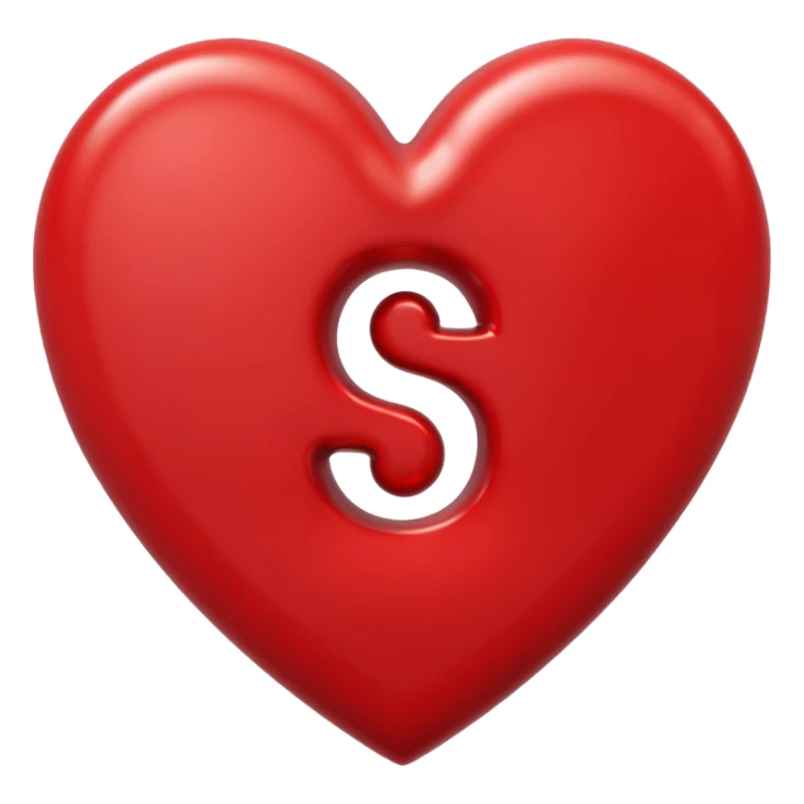 The Letter S in a Heart sticker