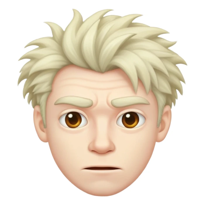 a male with ugly hair sticker