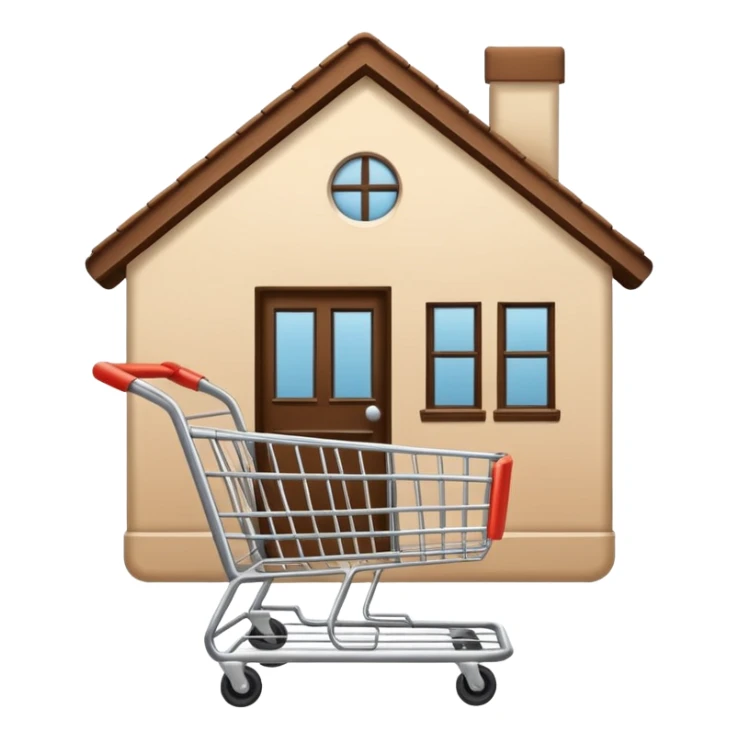 generate a emoji for my app for -home, account, cart, and tag. Note that use only lines without background sticker