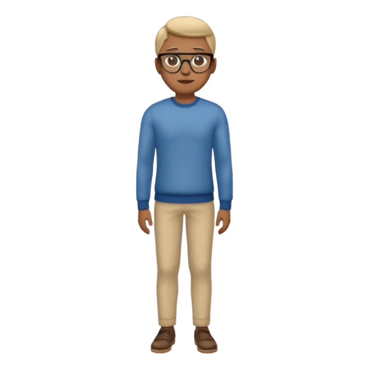 male model wearing glasses full body sticker