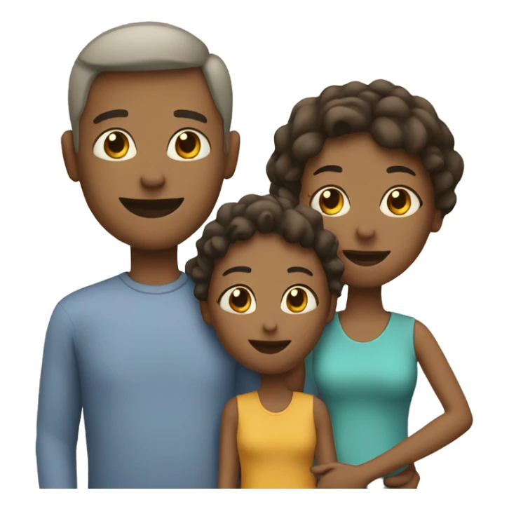 A family emoji with two adults and a child holding hands.  sticker