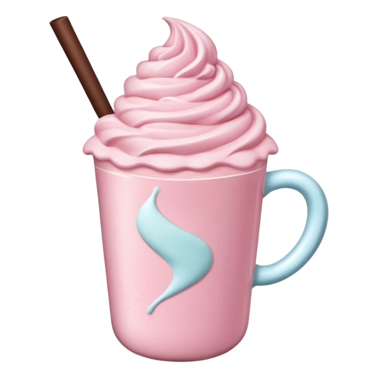 Pastel Pink Frozen Cream Hot Chocolate  sticker