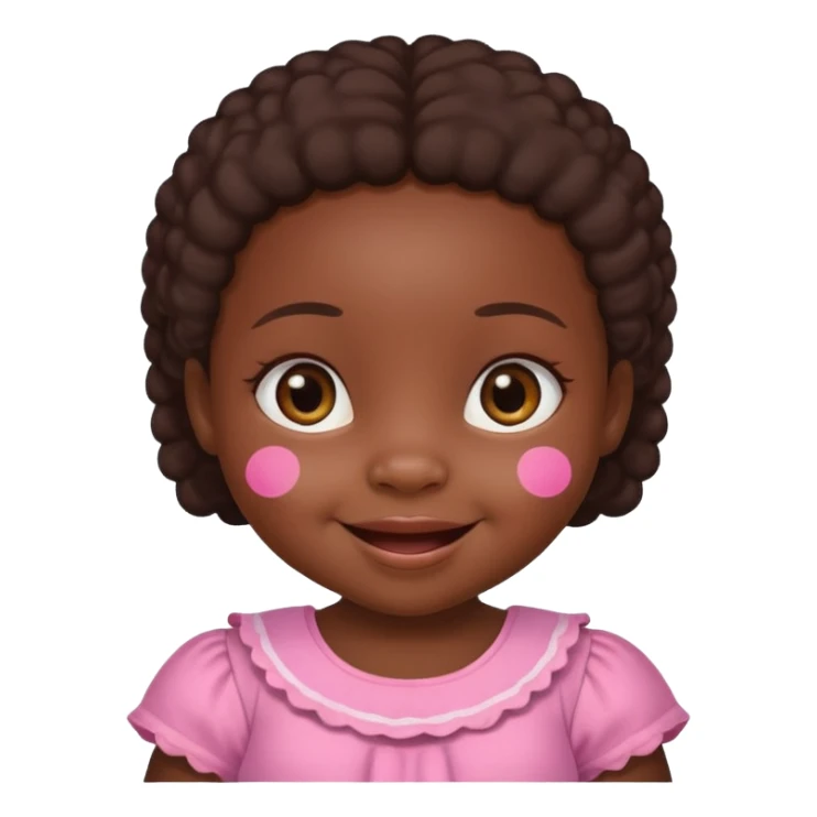 African tiny baby girl sticker