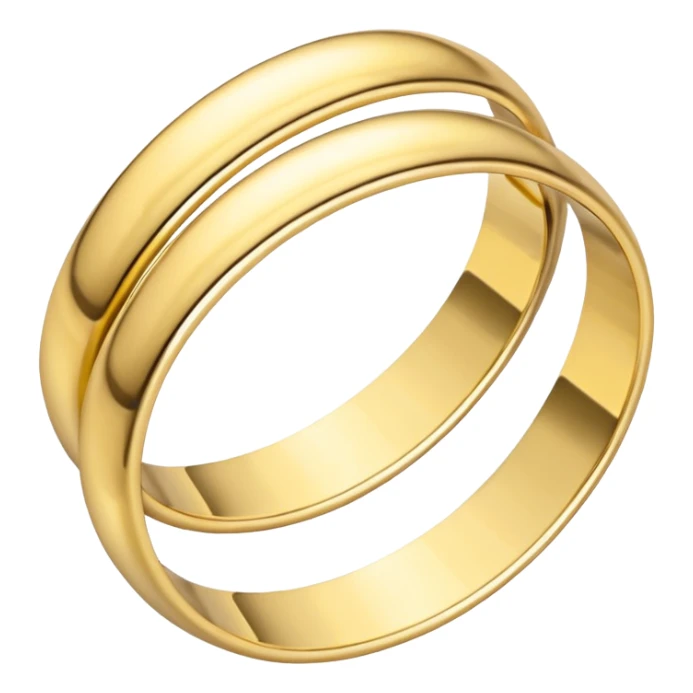 2 wedding bands white gold, one band is yellow gold  sticker