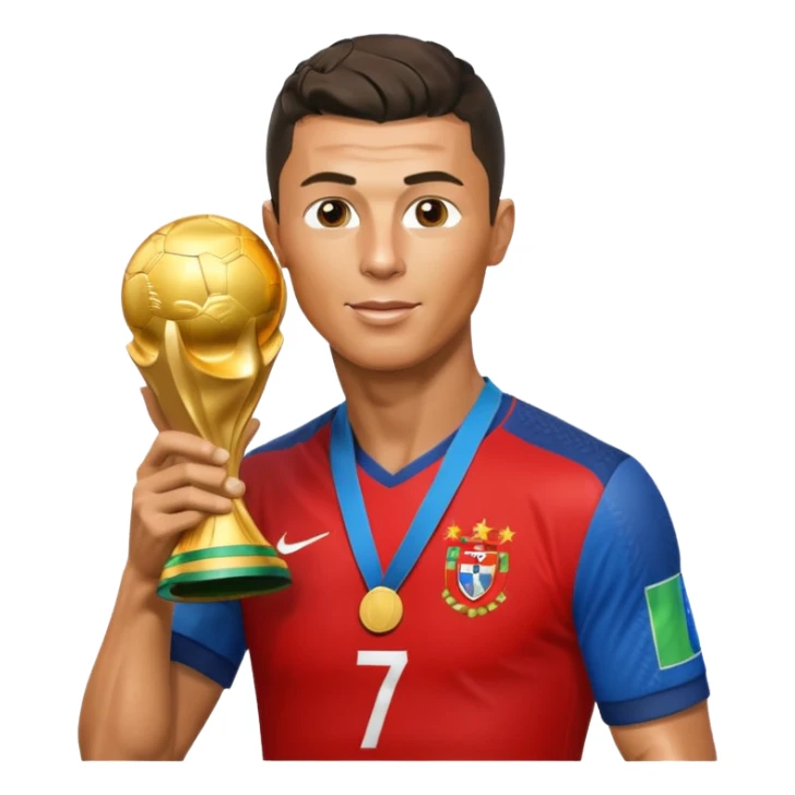 Cristiano Ronaldo kiss a world cup  sticker