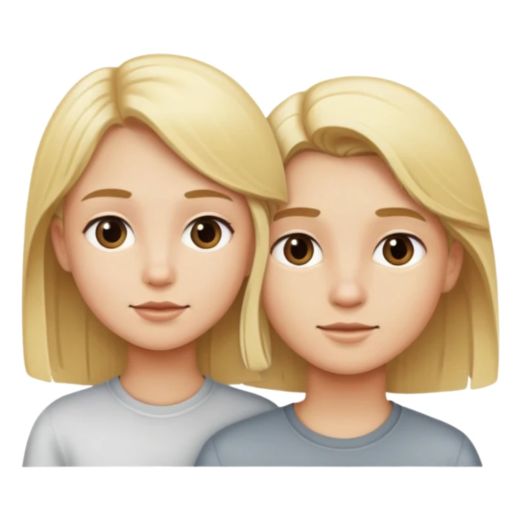 blonde girl with blonde boy  sticker