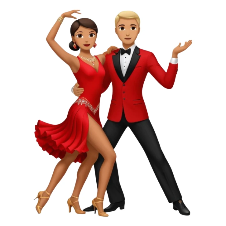 Dancesport professional latin competitor couple dancing the rumba  sticker