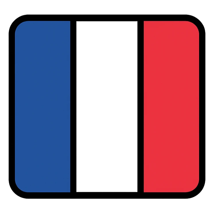 France national flag, classic look, no text sticker