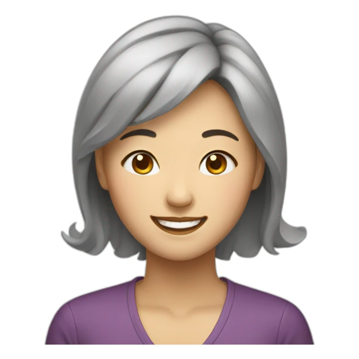 chinese woman smiling sticker