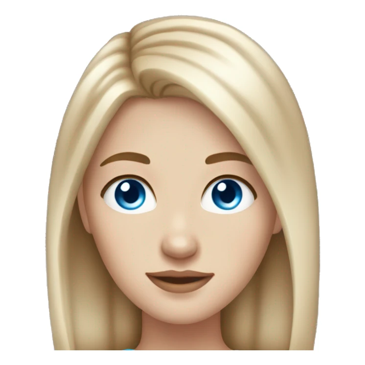 stunning white girl light brown hair blue eyes sticker