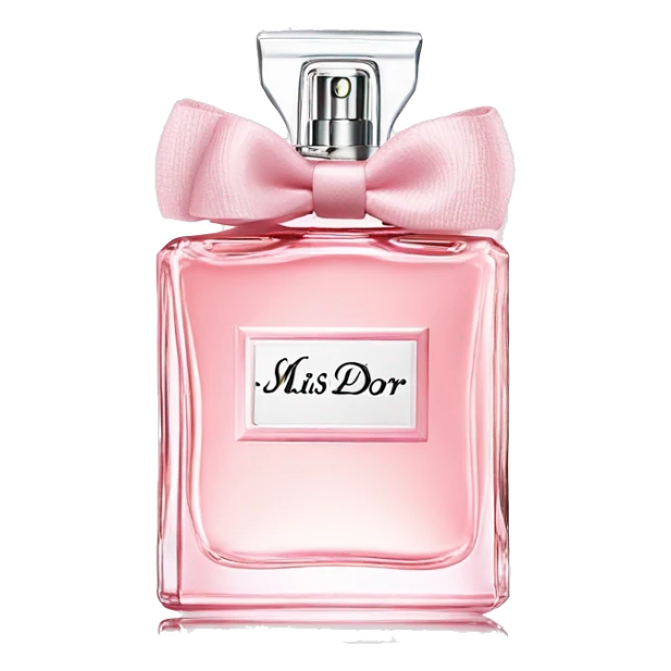 Light pink Miss Dior perfume with bow sticker