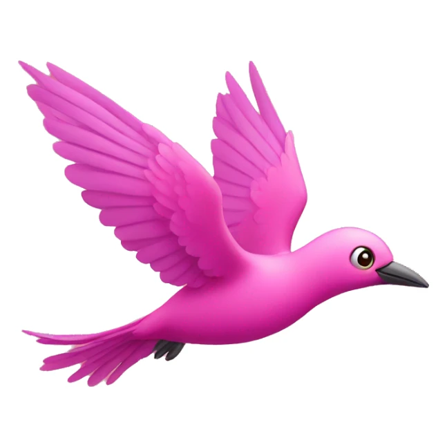pink mystic flying bird sticker
