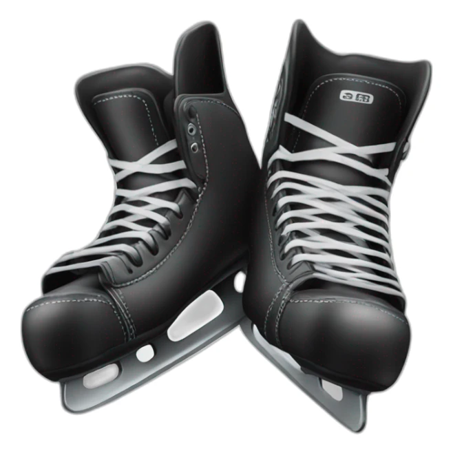 A pair of black hockey skates sticker