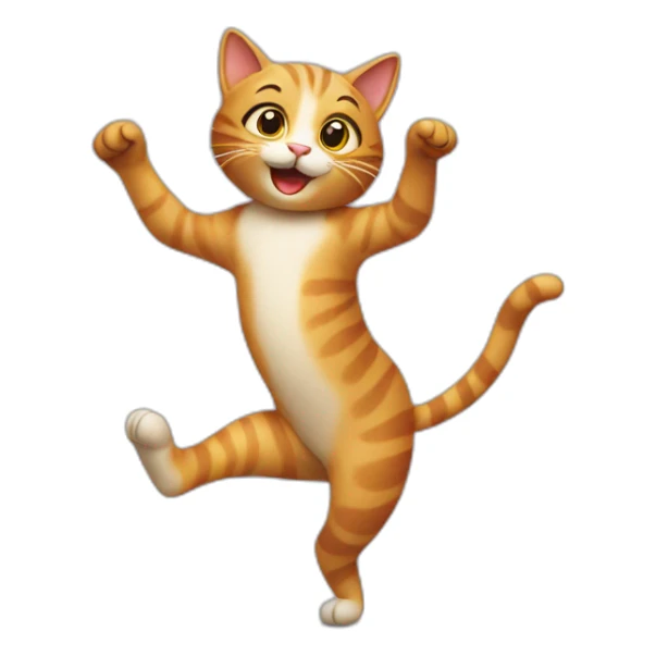 Cat dancing sticker