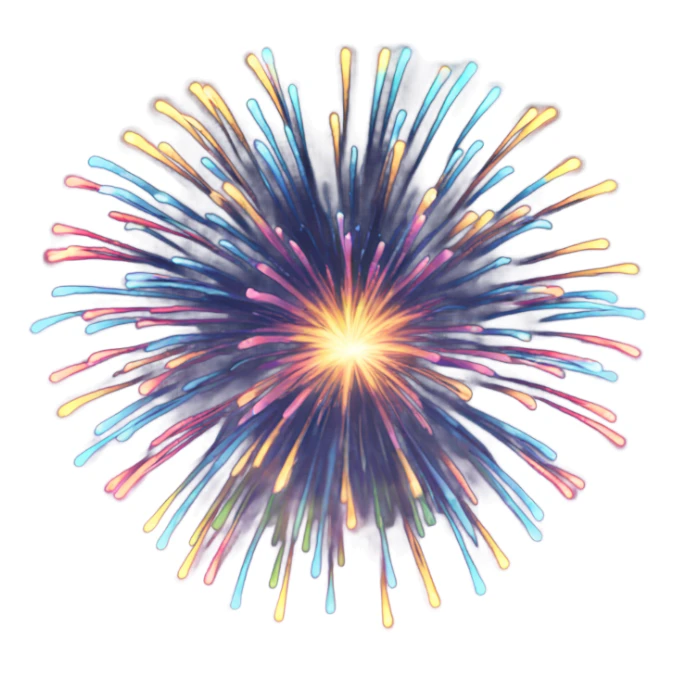 colorful fireworks in the sky sticker