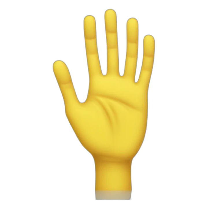 yellow hand firm little finger open sticker