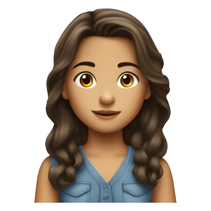 Brunnete little kid with brunnete beautiful girl  sticker