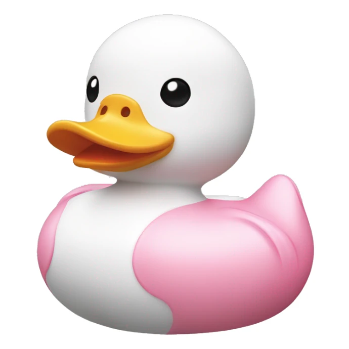 Light pink and white bubblegum rubber duck sticker
