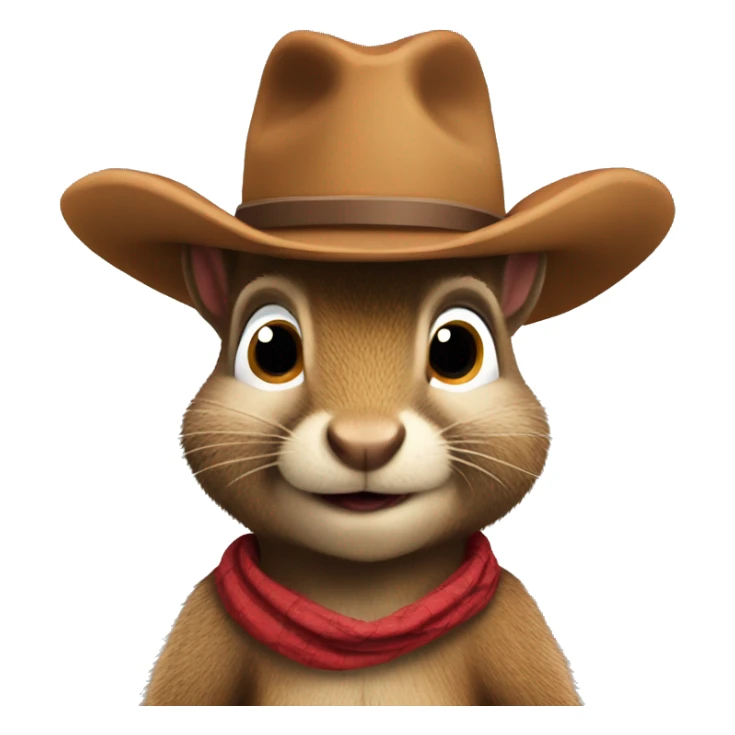 Funny Cowboy squirrel (head only no body)  sticker
