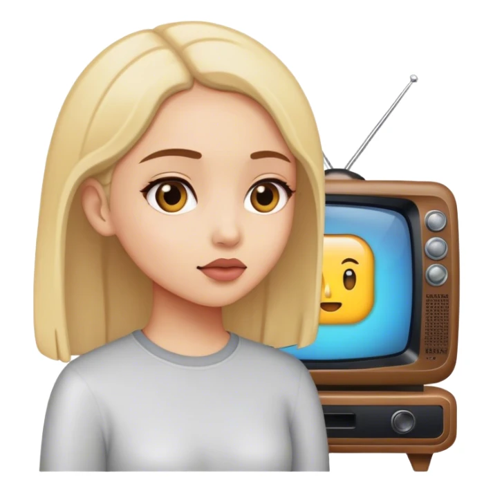 girl simping over a tv series sticker