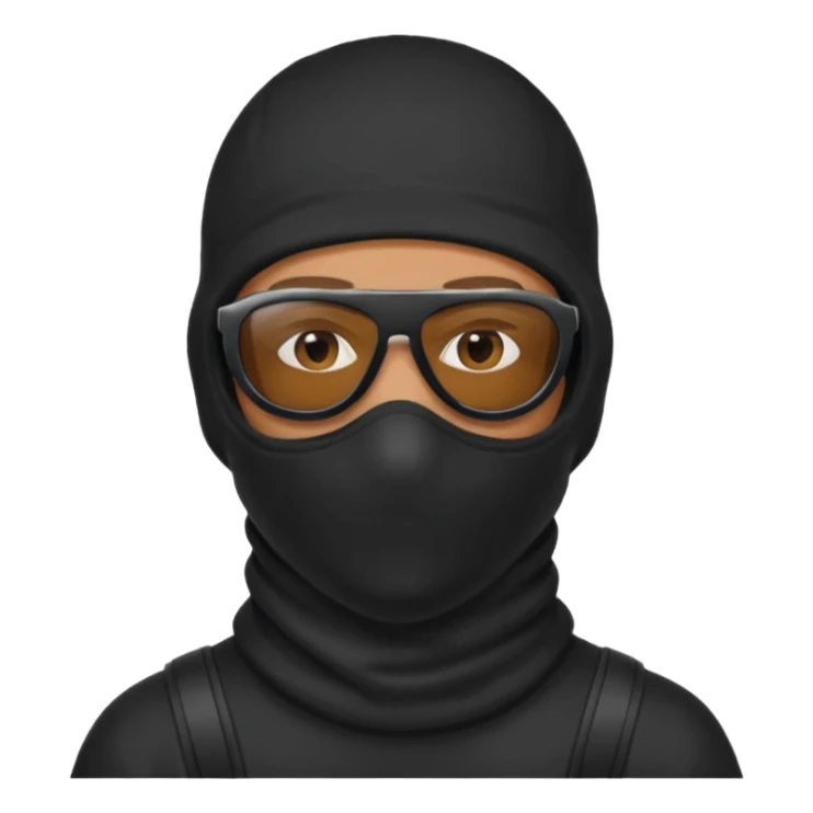 man in balaclava and sunglasses sticker