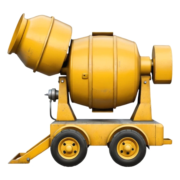 yellow cement mixer betoneira sticker
