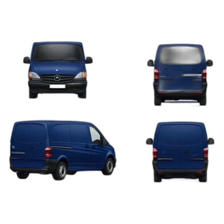 mercedes vito dark blue van sticker