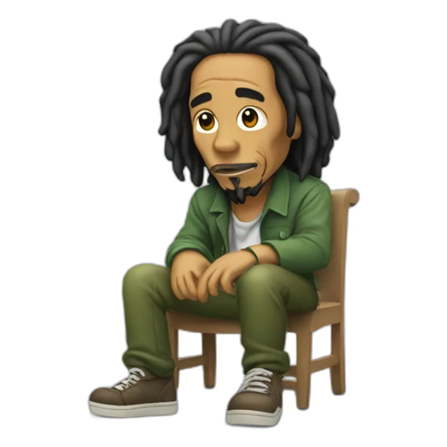 Bob Marley qui fume sticker