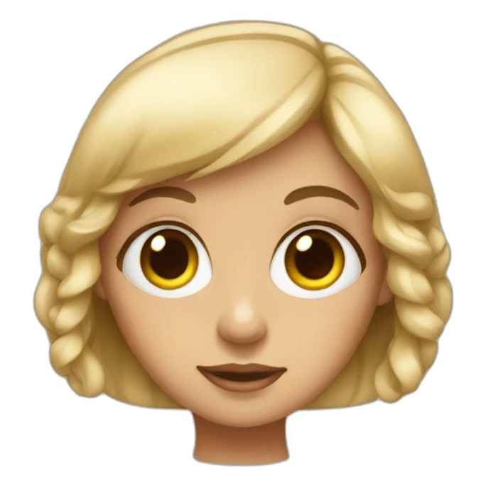 Girl with big eyes sticker