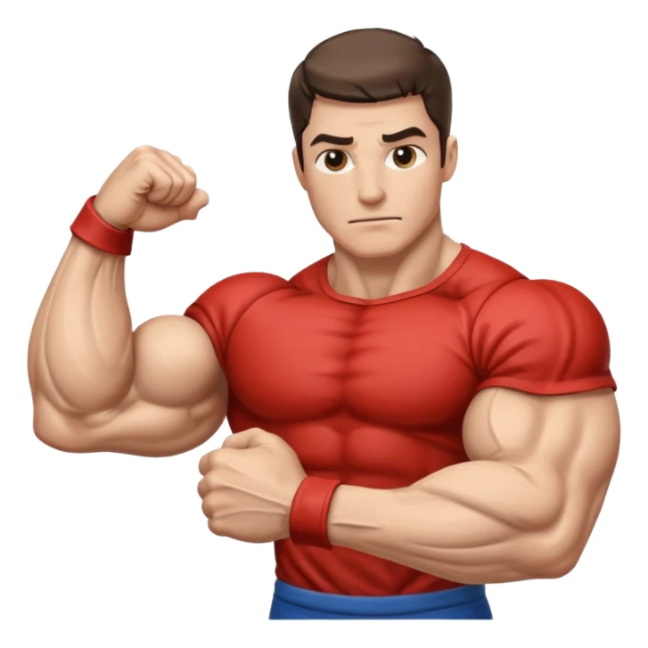 strong and detailed flexed veiny bicep sticker