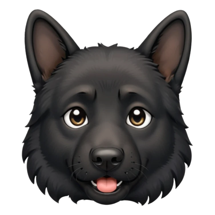 black german shepherd face crying with RIP written above sticker