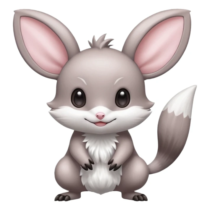 Silvery Fey Tropical Minccino-Monster-Pokémon sticker