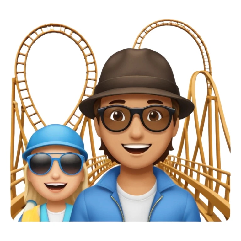 person-excitedly-going-to-an-amusement-park,-with-a-roller-coaster-or-ferris-wheel-in-the-background sticker