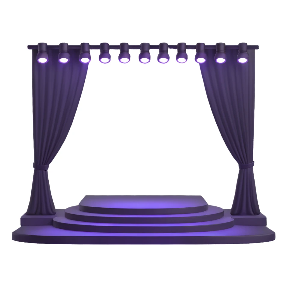 concert stage with lights sticker