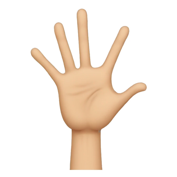 Mano apuntado al frente morena sticker