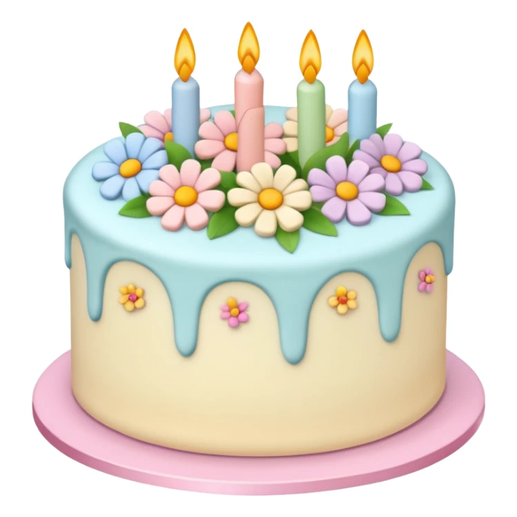 Spring cake sticker