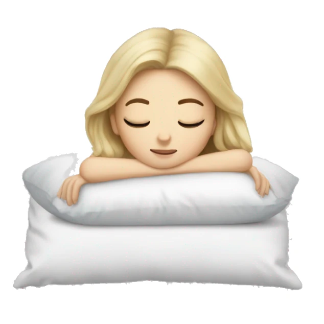 white girl laying down on pillow  sticker