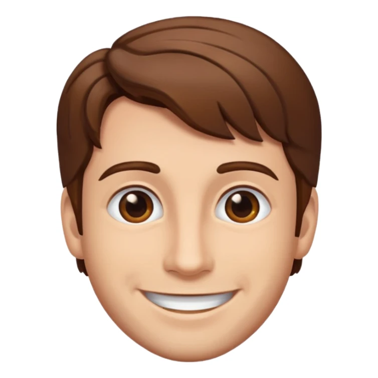 man body with brownhair sticker